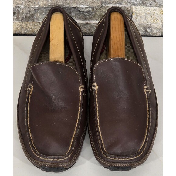 Rockport | Shoes | Rockport Brown Leather Slip On Comfort  Rockport Leather Moccasin Loafers Driving Moc Brown Slip On Washable Men\'s 9.5 W